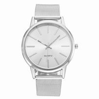 Moterų laikrodžiai Metalinis Analoginis Kvarcinis Laikrodis Ant Riešo Sidabrinis Tinklelio Dirželis Paprastas Elegantiškas Moteriškas Laikrodis Relogio Feminino gray