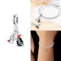 Music Series 925 Silver Musical Talisman earphone Guitar Beads Pendant Charm for Bracelet Woman Girl Jewelry gray