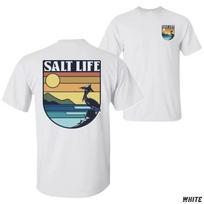 Salt Life Pelican T-Shirt, Vintage Beach Sunset Graphic Tee, Soft Cotton Coastal M beige