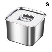 Nerūdijančio plieno šviežumo dėžutė, sandari, nepralaidi, pietų dėžutė, vaisių dėžutė su dangteliu, koldūnų indelis, šaldytuvo laikymo dėžutė A1 gray