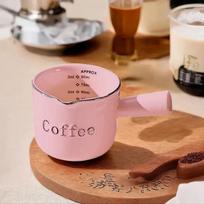Keraminis Espresso Kavos Matavimo Puodelis Su Skale Ekstrakcijos Puodelis Pieno Puodelis Pieno Ąsotis Su Rankena Latte Maišiklis Skalė Matavimo Puodeliai B brown