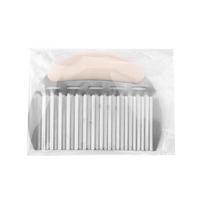 Stainless Steel Wavy French Fry & Vegetable Cutter Plate white