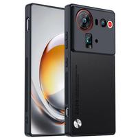 Prabangus dėklas ZTE Nubia Z80 Ultra dėklas Nubia Z70 Z60 Ultra 5G dangtelis Aukštos kokybės PU odos apsauga Atsparus smūgiams Capa for Nubia Z80 Ultra juoda