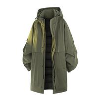 Men's Trendy Plus Size Mid-Length Cotton Windbreaker Jacket - Warm and Fashionable 2026 Edition 7XL white