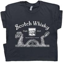 Scotch Whisky T Shirt Loch Ness Monster Irish Scottish Men Scotland Famous Bar Unisex T-Shirt XXXXL white
