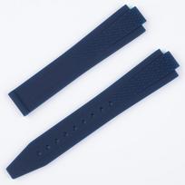 Soft Rubber Silicone Watch Band 17mm For Longines Strap Women CONQUEST Series 34mm L3.430 Wristband With Stainless Steel Buckle 17x9mm&Without Buckle tamsiai mėlyna spalva