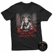 Dark Humor Occult Goat T Shirt Sarcastic Graphic Tee Unisex XL gray
