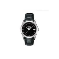 TISSOT Kutu Collection Kvarcinis Mechanizmas 100m Atsparumas Vandeniui Moteriškas Laikrodis Juodas Ciferblatas T035.210.16.051.00 T035.210.16.051.00 Black Dial Belt black