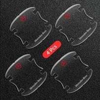 4pcs Transparent Car Door Handle Bowl Sticker For Mercedes Benz C180 C200 C260 C300 W108 W124 W126 W140 W168 W169 Accessories gray