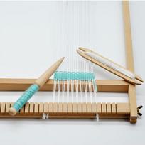 Free Shed Wooden Shuttle Stick Weaving Shuttles Tool for Needlework and DIY Craft Materials 155x23x4mm beige