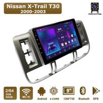 Android Car-Play Car Radio For Nissan X-Trail T30 2000-2003 Multimedia Player Head Unit Stereo GPS Navigation BT WIFI,2+64GB pilka