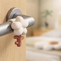 Silicone Door Handle Anti-collision Pad Anti-Shock Flower Shape Door Stopper Punch-free Silent Door Handle Impact Ring