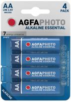 Maitinimo elementai AGFAPHOTO Alkaline Essential Mignon Battery, 4 vnt., AA, LR6