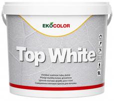 Lateksiniai dažai TOPCOLOR Top White, 9 l, balti, visiškai matiniai, luboms