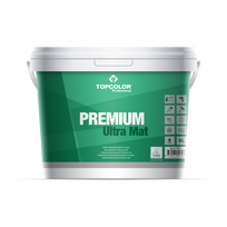 Vandeniniai vidaus dažai TOPCOLOR Premium Ultra Mat, 9 l, balti, matiniai