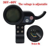 Jipin Brushless Controller No Hall Motor Accessories 36V 48V 52V 60V JP LCD Display Electric Scooter Power Throttle Switch Blue screen A black