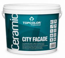 Fasadiniai dažai su antipelėsiniais priedias TOPCOLOR Ceramic City Facade, 9 l, balti, matiniai