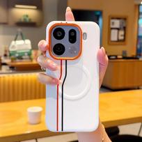 For OPPO Find X9 X9 Pro magnetic phone case, featuring striped texture, electroplated decoration, and a smooth feel OPPO Find X9 juoda