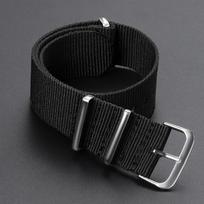 Ribbed Nylon Watch Strap 16/18mm 20mm 22mm for Omega Military Sport Watchband Braid Ballistic Fabric Band for Men Women Bracelet 22mm juoda pilka spalva