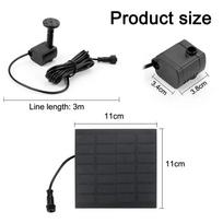 Solar-Powered Water Fountain Pumps with Panels (11/15.5cm) – 8-Nozzle Sets for Outdoor Watering & Garden Decoration gray