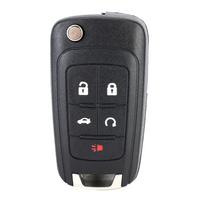 5 Buttons Flip Key Fob Case Shell Cover Replacement Fit for Chevrolet Camaro 2010-2013 Color: Black black