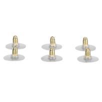 Earring Backs 925 Silver Replacement Secure Locking Studs Backs for Women Girls 3 Pairs Gold white