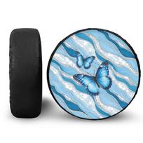 Skull Print Custom Tire Cover for Jeep Wrangler - Spare Tire Protector 14 inch gray