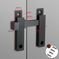 180 laipsnių durų skląstis Aliuminio lydinio durų spyna Naujas durų fiksatorius Spintelė black-Punching holes