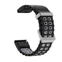 Quickfit Silicone Strap for Garmin Fenix 8 8 Pro 51mm 47mm 22mm 26mm Wristband for Quatix Tactix 8 51MM 47MM Enduro 3 Epix Watch 26mm Quickfit juoda pilka spalva