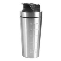 700ml Premium Protein Shake Bottle with Metal Stainless Steel Ball Large Capacity Sports Water Bottle for Protein Shakes One Size gray