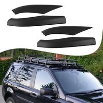 4X Stogo bagažinės dangtelio bėgio galo apvalkalas Land Rover Freelander 2 2006-2014 gray