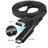 PS1/PS2 į HDMI keitiklio laidas arba žaidimų konsolių prijungimas prie televizorių black