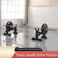 LeBossen Adjustable Deadlift Barbell Buffer Stands gray