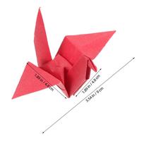 100 vnt. Raudonas popierinis gervė, gatavas produktas, japoniškas amatas, dekoracija, rankų darbo origami amatai, „pasidaryk pats“ kabinamas, sulankstytas vestuvėms, vakarėliui raudona