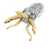 New Marine Animal Building Block Model Lobster Animal Small Particle Puzzle Assembly Children's Toys Science And Education Gifts No box beige