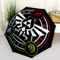 1pc The Legend of Zelda Automatic Folding Umbrella - Compact 8-Rib Design, Durable Plastic & Iron, Lightweight for Outdoor Daily Use,  a0929226 white