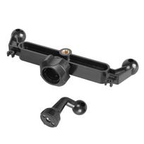 Double 17mm Ball Head Joint Splitter with 1/4 Extension Car Mounts Live Broadcast Equipment Multiple Angle Adjustment 1 black