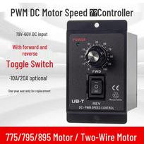 PWM DC Motor Speed Controller, 12V/24V/48V, 10A, Brushed Motor Control with Forward/Reverse Switch 10A Standard