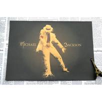 Large Michael Jackson Retro Nostalgic Kraft Paper Wall Poster for Living Room, Bedroom, or Bar Decor White card paper (non-adhesive) 30*42 cm gray