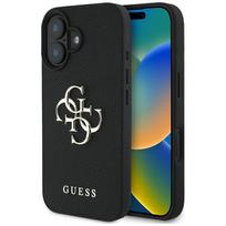 Etui do iPhone 16 Guess Grained Classic Logo Czarne