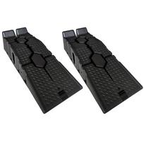 2PCS Vehicle Ramp 3 Ton Plastic Car Ramps for Workshop Auto Service & Repair Portable Vehicle Maintenance Tire Ramps 2PCS black
