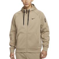 Nike Therma FIT Solid Color Fleece Lined Full Zippers Thermal Hooded Sweatshirt Men's Khaki DQ4831-247 4XL beige