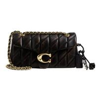 COACH Tabby 26 vintage distressed gold logo sheepskin crossbody shoulder bag medium women's black brown juoda