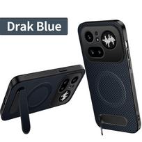 For Nothing Phone (4a) Pro Carbon Fiber Magnetic for  Leather Case for Nothing Phone 4a Shock Proof Kickstand Matte Shell Nothing Phone (4a) black