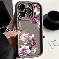 Purple Flower Phone Case for Xiaomi Redmi 13C 12C 4G Note 13 12 11 Pro Plus 5G 12S 11S 10S 10 Pro Max Soft Silicone Cover Redmi Note 12 5G gray