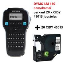 20 x analoginių D1 45013 12mm juostelių rinkinys+dovanų etikečių spausdintuvas DYMO LM 160