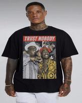 TUPAC BIGGIE TRUST NOBODY RAP HIPHOP  T-Shirt Men's SIZES XL gray