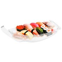 Sushi Serving Tray Reusable Plastic Sushi Boat Serving Plate Japanese Style Sushi Tray Decorative for Home Kitchen Restaurant juoda