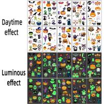 Luminous Temporary Tattoos Stickers UV Glow Fluorescent in the Dark For Body Face Tattoo Stickers Party Accessorie Props gray