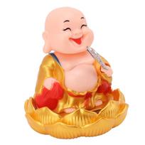 3.74x4.13in Light Sensing Nodding Maitreya Buddha  Office Desktop Decoration auksas